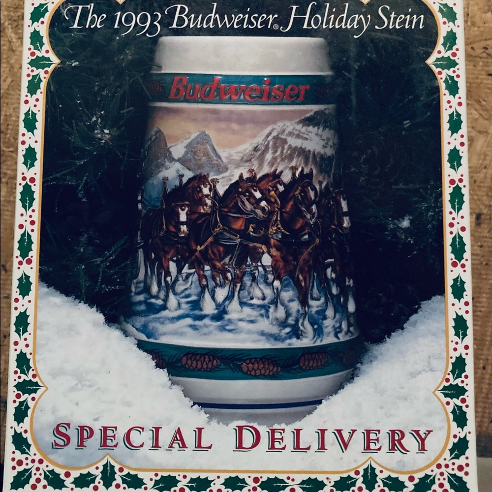 1993 Budweiser Holiday Stein